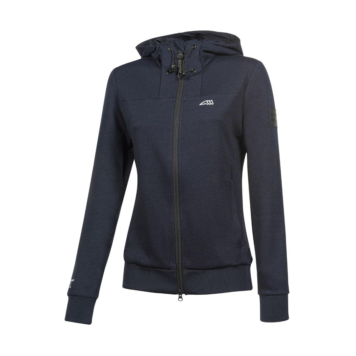 FELPA TECH DONNA FULL ZIP CON CAPPUCCIO MOD.CALIEC 30EQ-ES123PR09798 002BLU EQUILINE