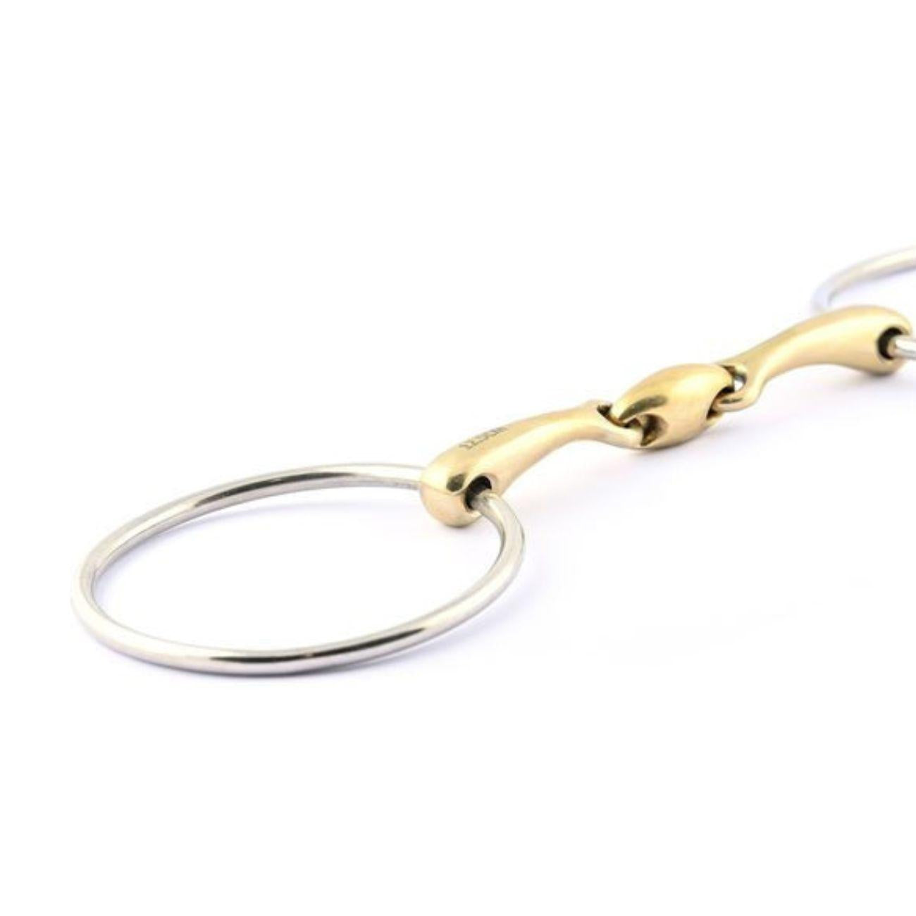 JUMP'IN FILETTO AD ANELLI FRENCH MOUTH SPEZZATO IN 3 CANNONE SOTTILE JUMP'IN OTTONE filetti ad anelli 0006A 09JU0006A OTTONE JUMP'IN 