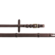 Redini In Gomma 5/8 Con Tacche In Cuoio Equestro ET03021 DARK BROWN EQUESTRO 