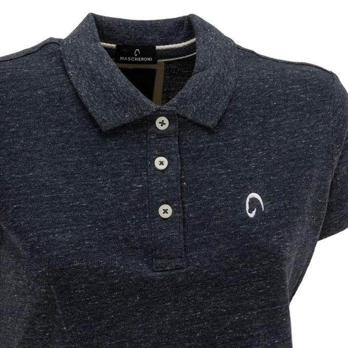 Polo Vintage Da Donna Mascheroni Blu MASCHERONI-KV2207 NIGHTBLUEHEATHER MASCHERONI SELLERIA 