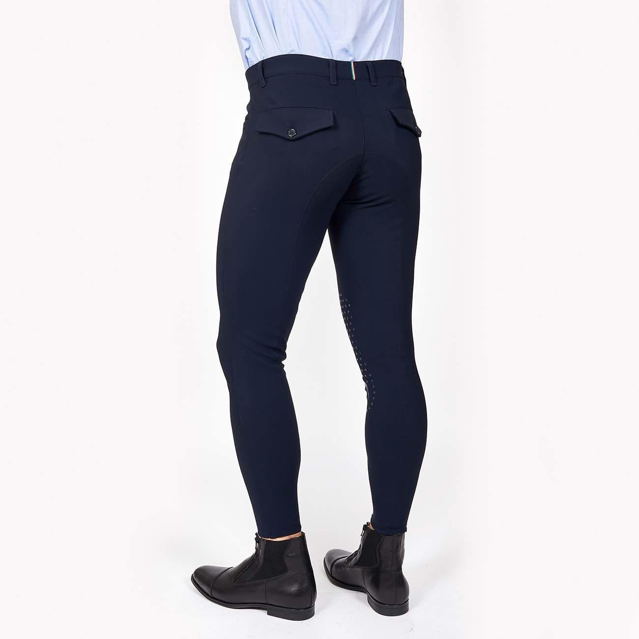 Pantalone Da Equitazione Da Uomo Roma Mascheroni Blu 09MA-04ROMA 342BLU MASCHERONI SELLERIA 
