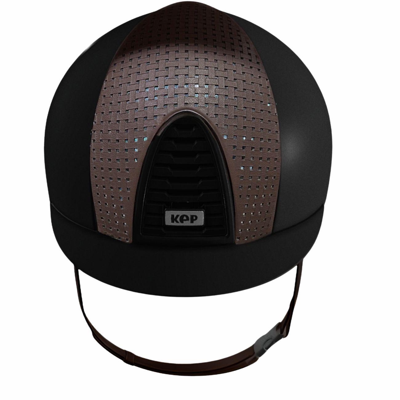 Cap Kep Italia Cromo 2.0 Textile Nero Con Inserto A Specchio Con Tessuto Incrociato Marrone E Cinturino Marrone CRTL2.0050 MARRONE KEP ITALIA 