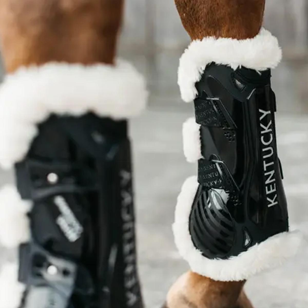 Stinchiere Vegan Sheepskin Tendon Boots Bamboo Elastic Kentucky Nero 88102 01BLACK KENTUCKY 