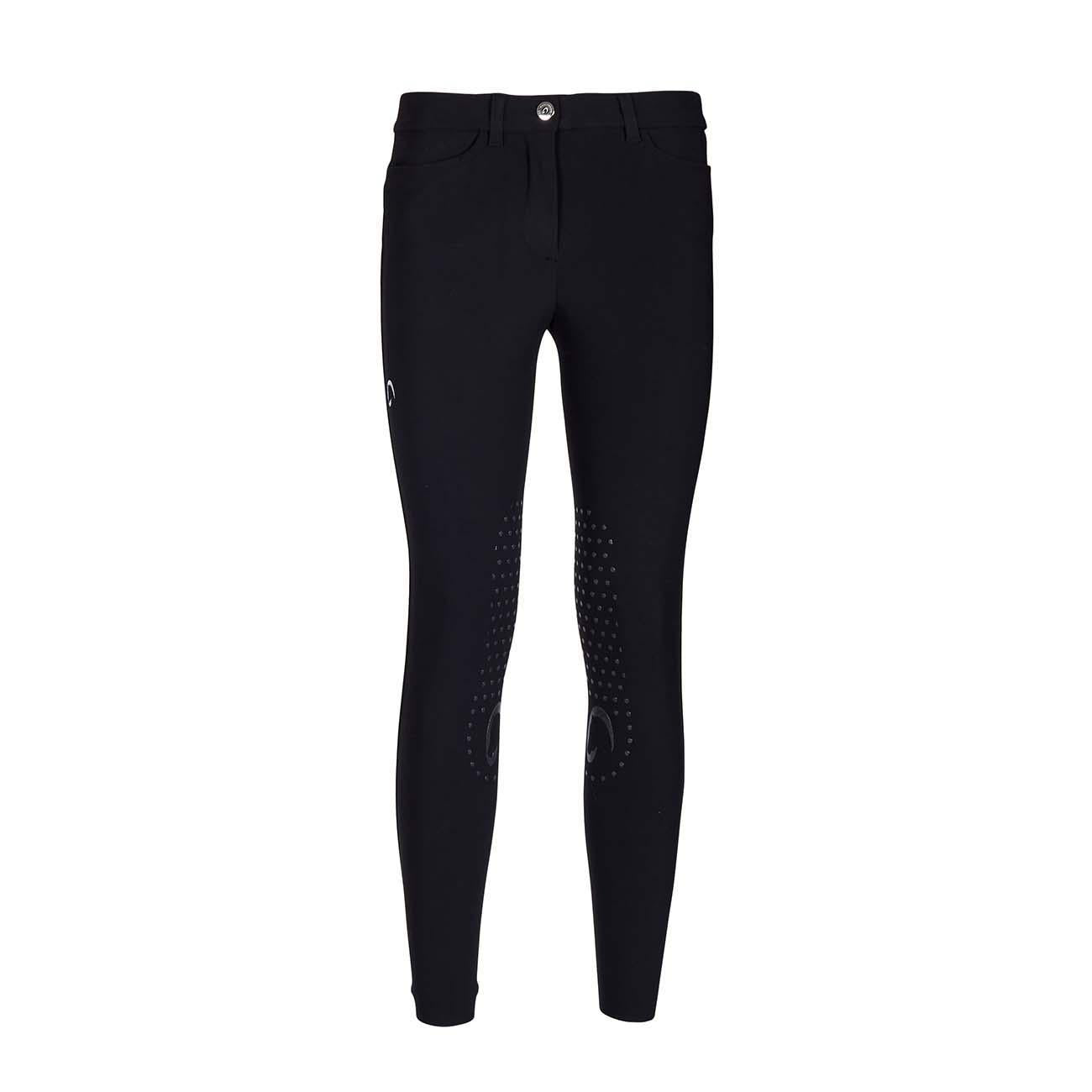 PANTALONE DA EQUITAZIONE DONNA CON GRIP E TASCHE ANTERIORI E POSTERIORI 09MA-01MILANO 344ANTRACITE MASCHERONI SELLERIA