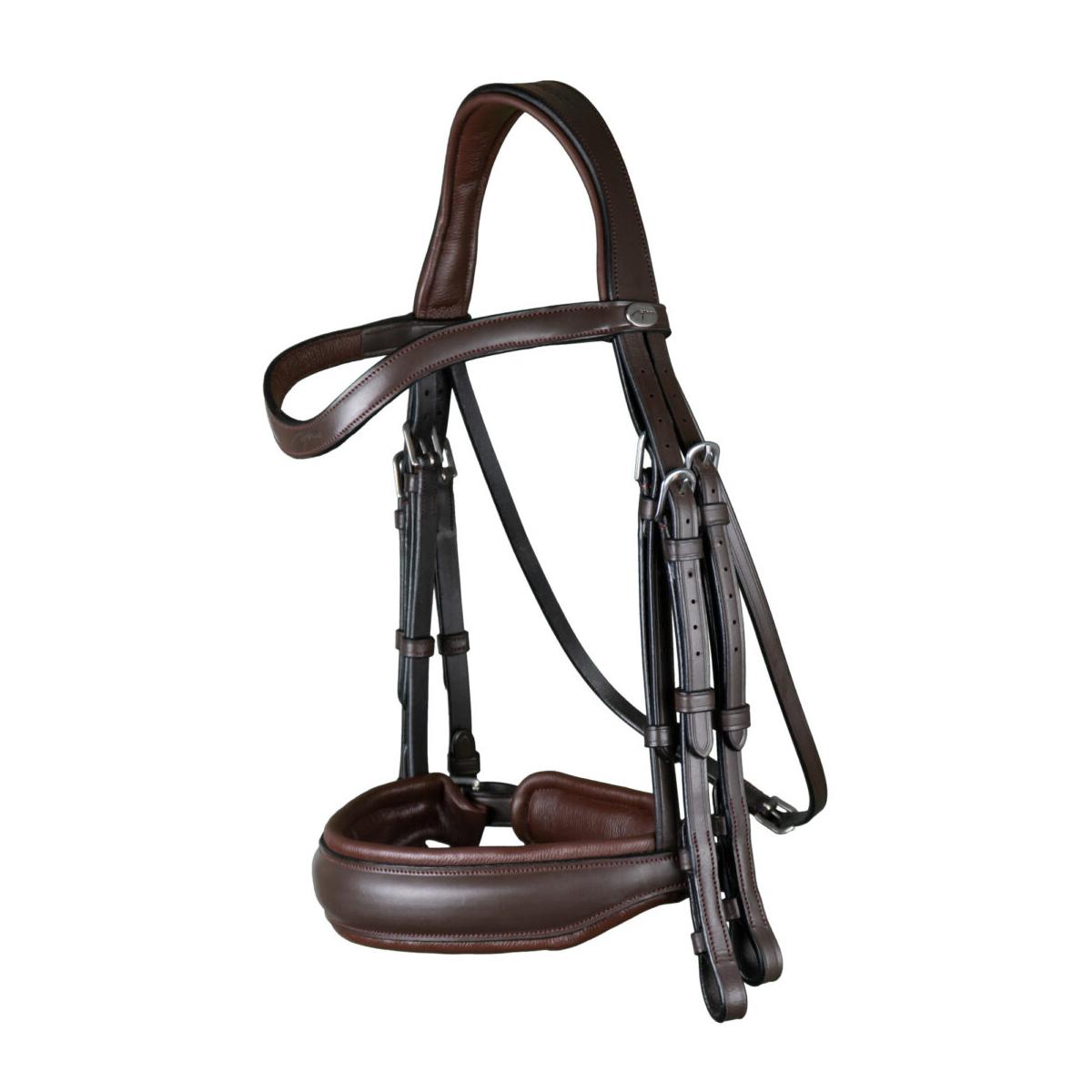 BRIGLIA DA DRESSAGE IN CUOIO WORKING COLLECTION 09DY-WOECAR BROWN DY'ON