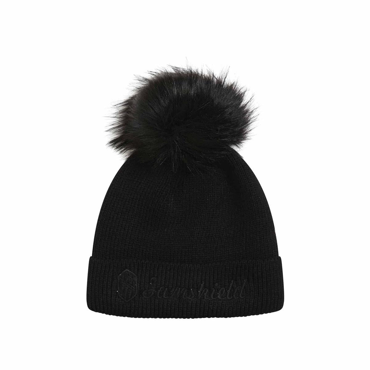 CAPPELLO DONNA CON POMPOM MOD. MIRA SAMSHIELD 09SS-BEANIE BLACK SAMSHIELD
