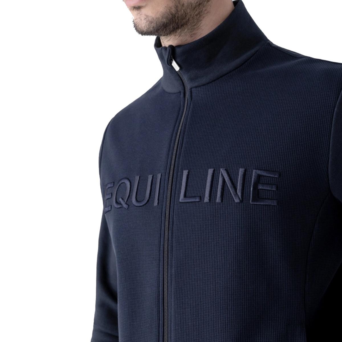 FELPA UOMO FULL ZIP EGAR 32EQ-ES024PR09517 002BLU EQUILINE 