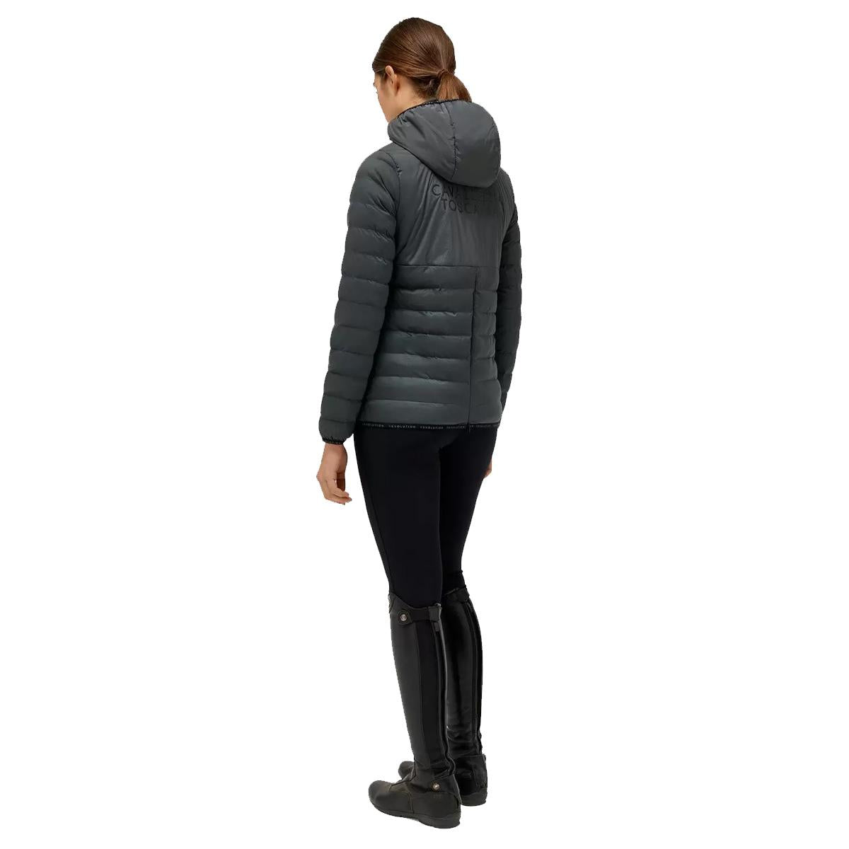 PIUMINO DONNA CON CAPPUCCIO RIMOVIBILE R-EVO CAVALLERIA TOSCANA 30CT-GID272NY099 8200GREY CAVALLERIA TOSCANA 