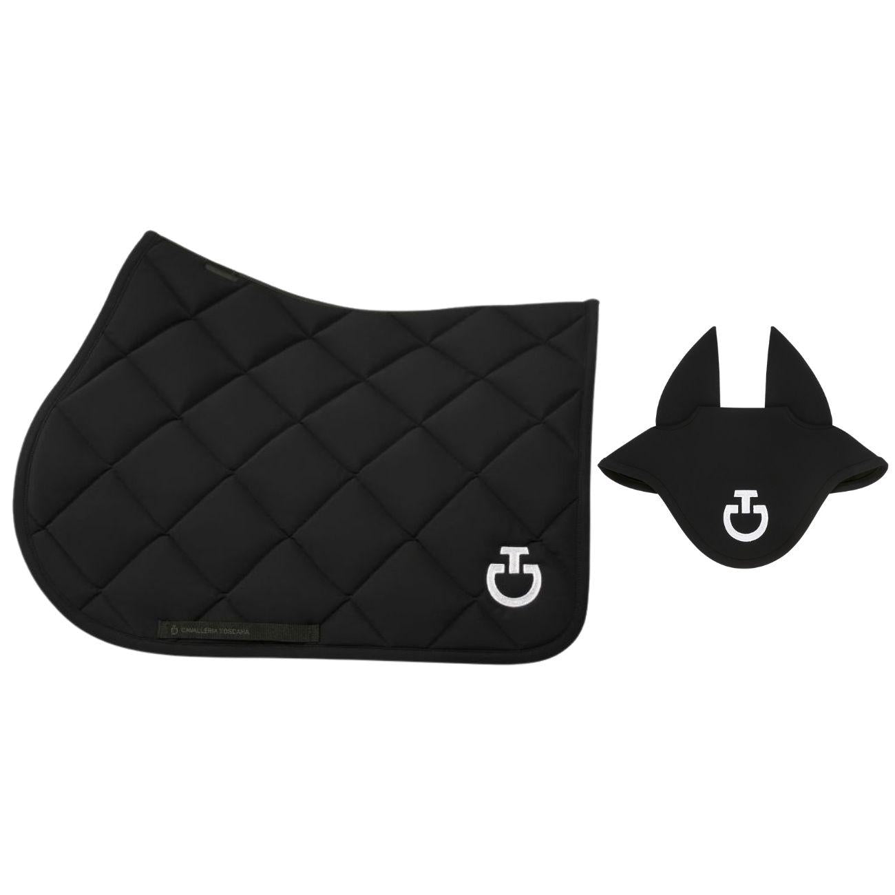 CAVALLERIA TOSCANA Sottosella Diamond Quilted Jersey E Cuffietta SOT051JE222+CUF044JE223 NERO 