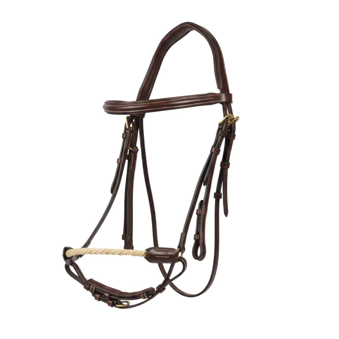 Testiera In Cuoio Con Capezzino In Corda Mascheroni Marrone 09MA-DY04G DARK BROWN MASCHERONI SELLERIA 