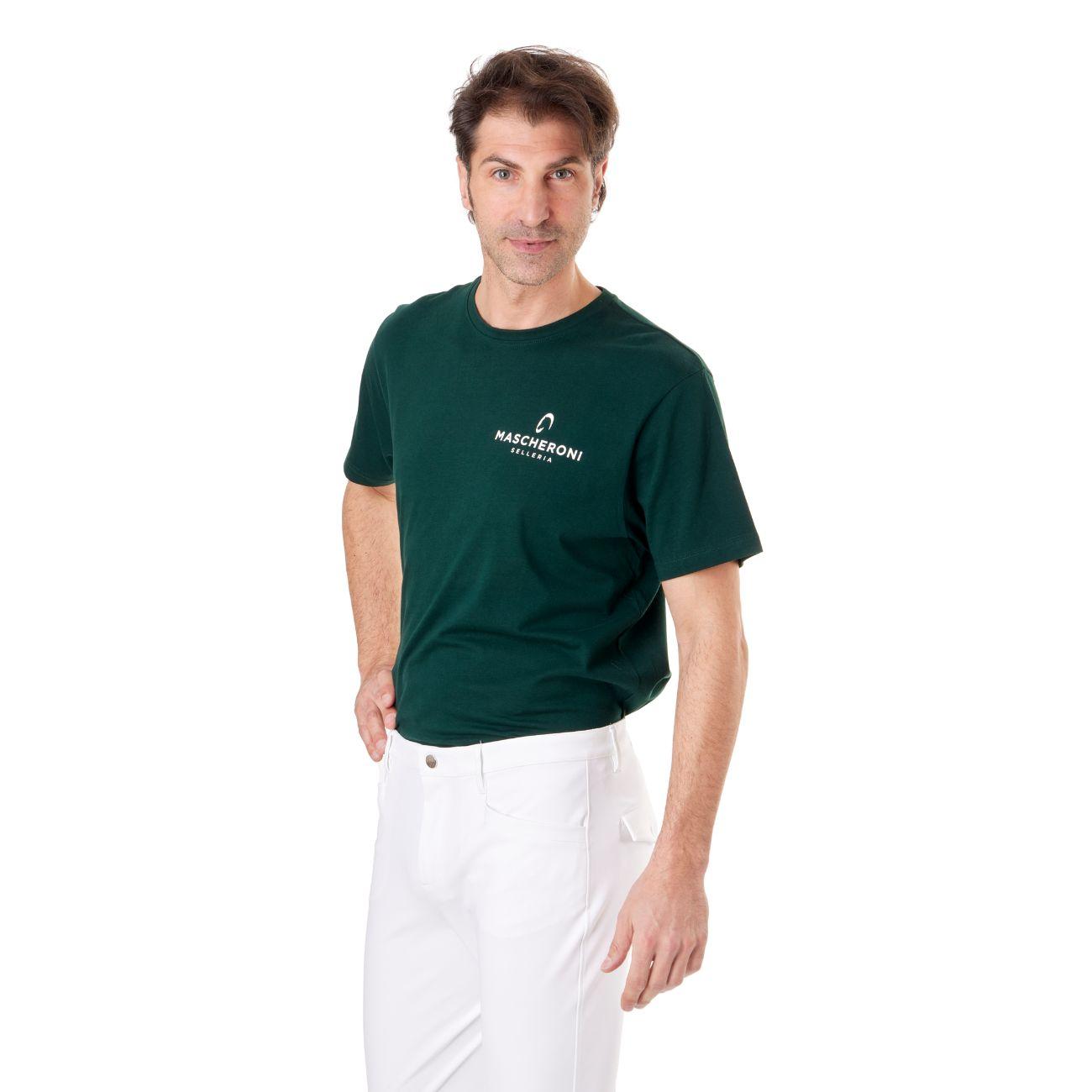 T-shirt Da Uomo Con Logo Mascheroni Selleria 21MA-T-SHIRT-U VERDE MASCHERONI SELLERIA 