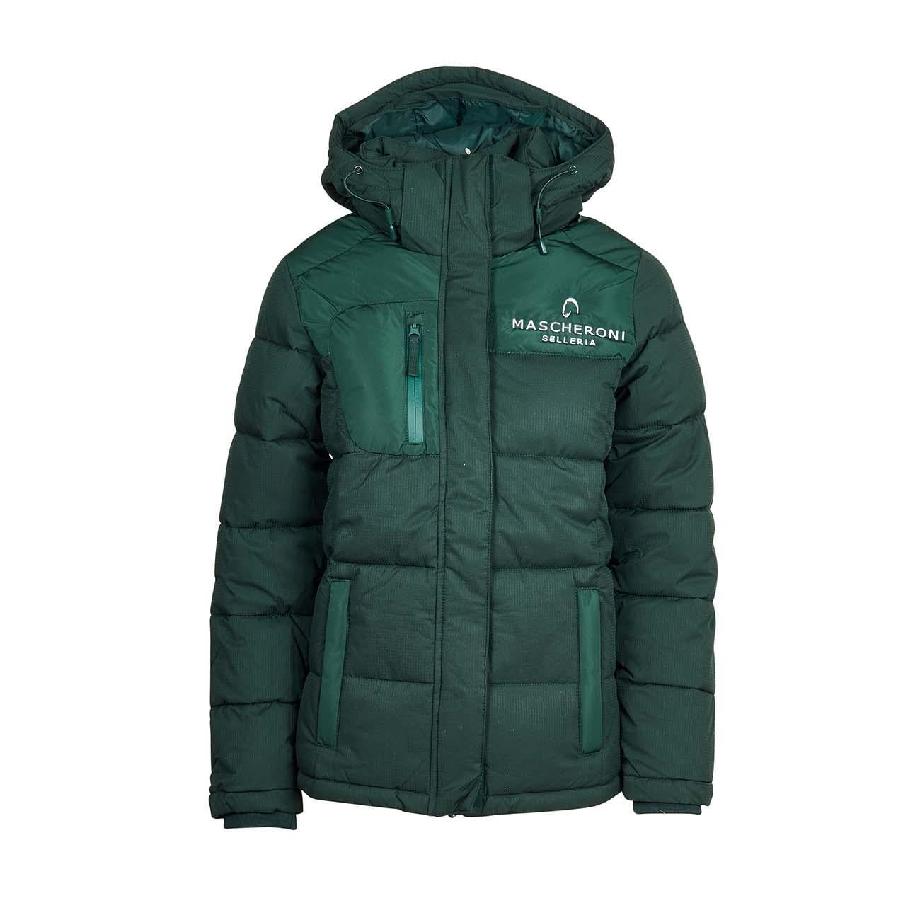 GIUBBOTTO IMBOTTITO DONNA CON CAPPUCCIO LOGO RICAMATO 09MA-MASKCOLORADO-D VERDE MASCHERONI SELLERIA