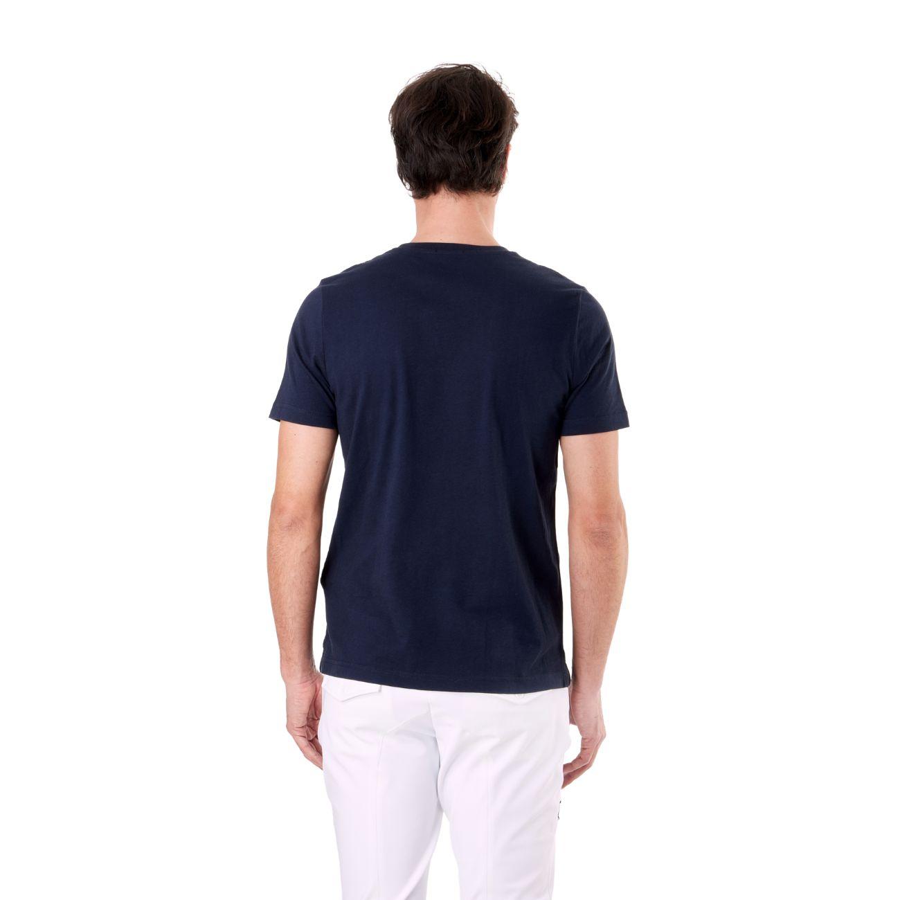 T-Shirt Da Uomo A Manica Corta Con Tasca Mascheroni MASCHERONI/HS375K BLUE NAVY MASCHERONI SELLERIA 