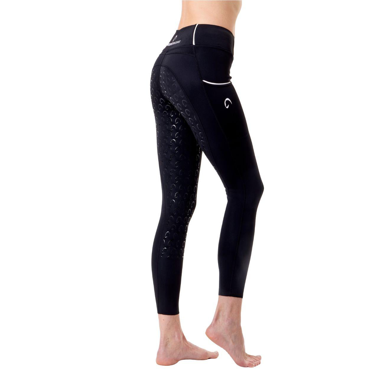 Leggings Da Donna Full Grip Arezzo Mascheroni Nero/Bianco 30MA-AREZZO BLACK/WHITE MASCHERONI SELLERIA 