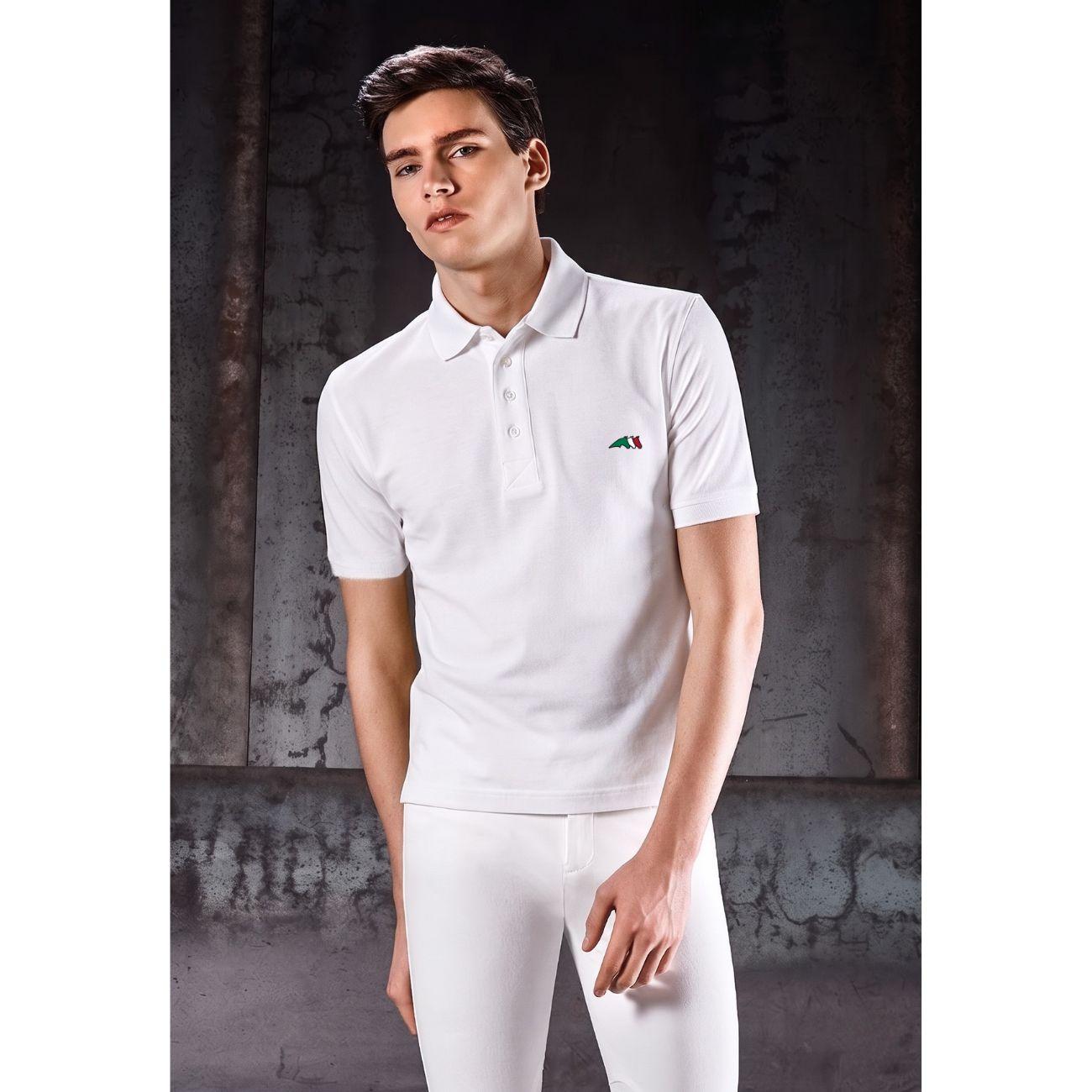 EQUILINE Polo Unisex Oxford PM-EQ-121MH00350 001BIANCO 