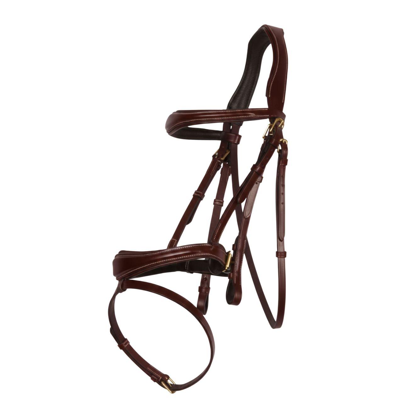 Testiera Con Capezzino Anatomico Mascheroni Marrone 30MA-HGE-ABWS DARK BROWN MASCHERONI SELLERIA 