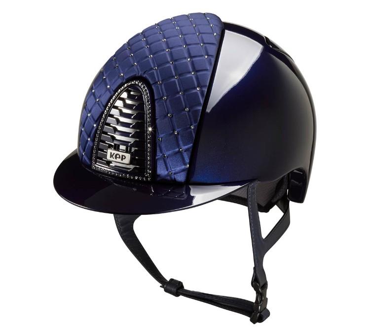 Kep Italia Cromo 2.0 Milano Cap with Blue Swarovski Polish and Polo Visor