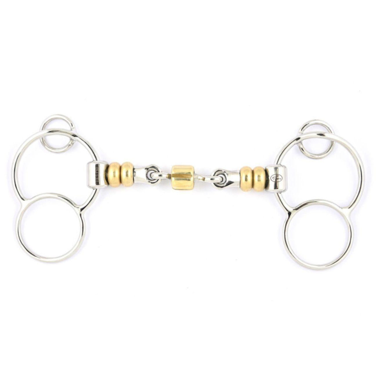 JUMP'IN FILETTO TEDESCO SPEZZATO IN 3 CON RULLI OTTONE JUMP'IN OTTONE imboccature speciali 0077PE 09JU0077PE OTTONE JUMP'IN 