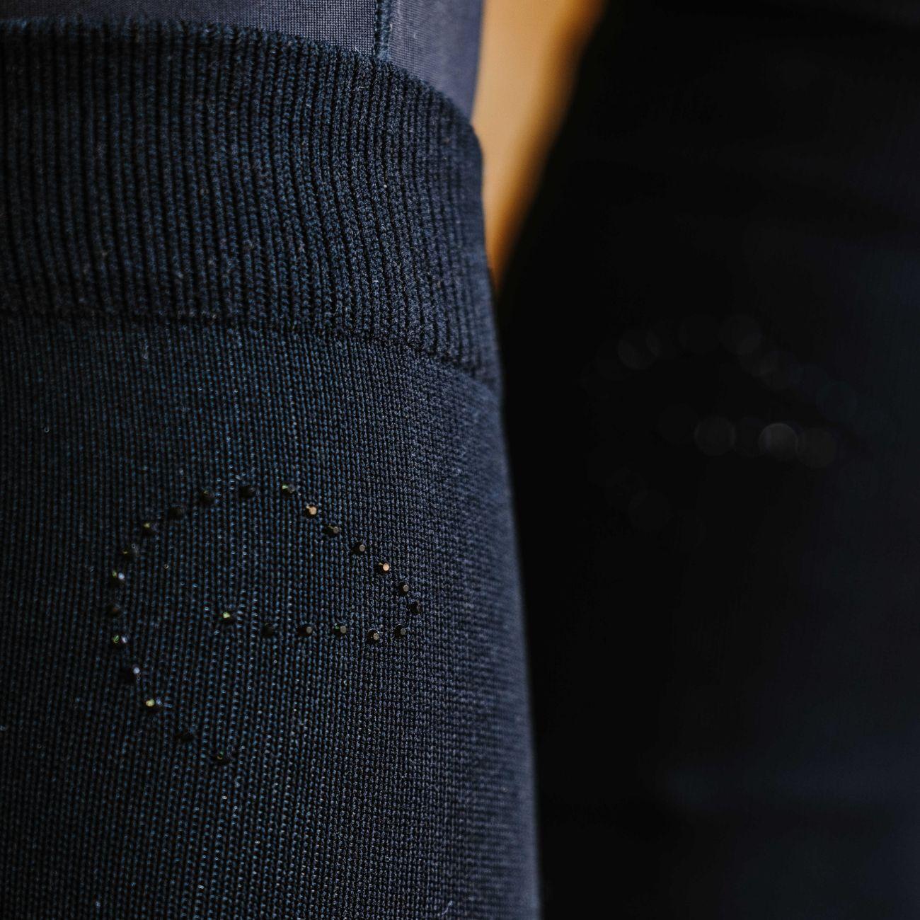 Calze Bicolor Con Logo Equitheme Nero/Grigio 9864 BLACK/GREY EQUITHEME 