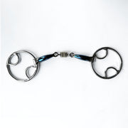 Snaffle bit BEVAL TRIPLO EFFETTO SPEZZATO in 3 with RONDELLE in RAME 30MA-#29 SWEET IRON EQUINE HORSE