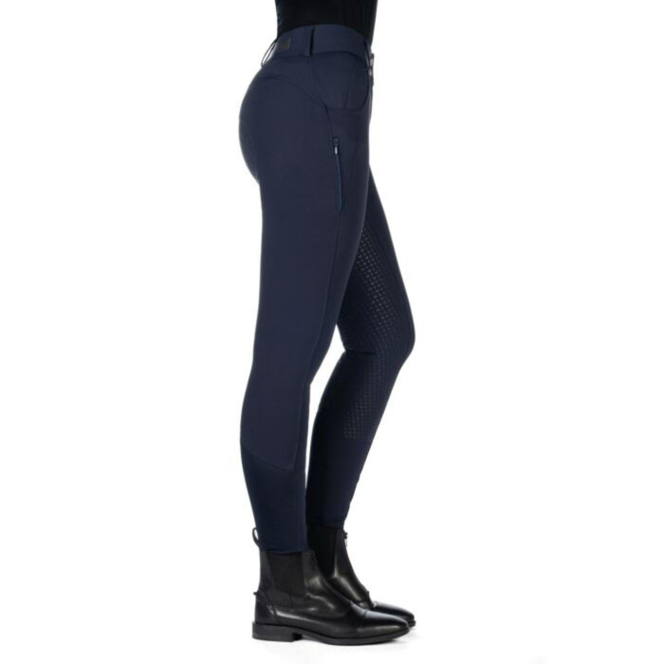 Pantaloni Ari Mid Rise Full Grip HKM Blu 14355 6900NAVY HKM SPORT EQUIPMENT 