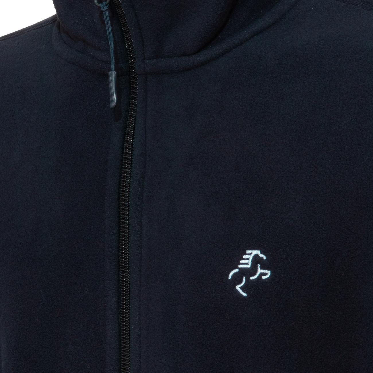 MICROPILE UOMO FULL ZIP 09EH-K911 BLUE NAVY EQUINE HORSE 