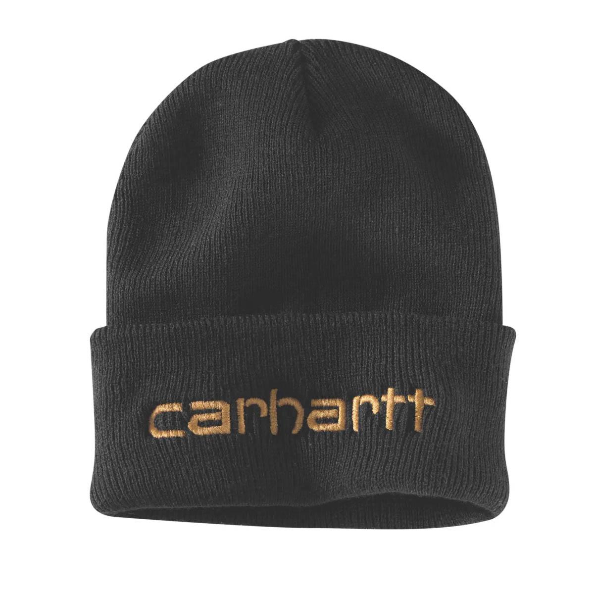 Carhartt Knit Insulated Logo Cuffed Beanie Black berretto in maglia 29CA-104068 BLACK CARHARTT 