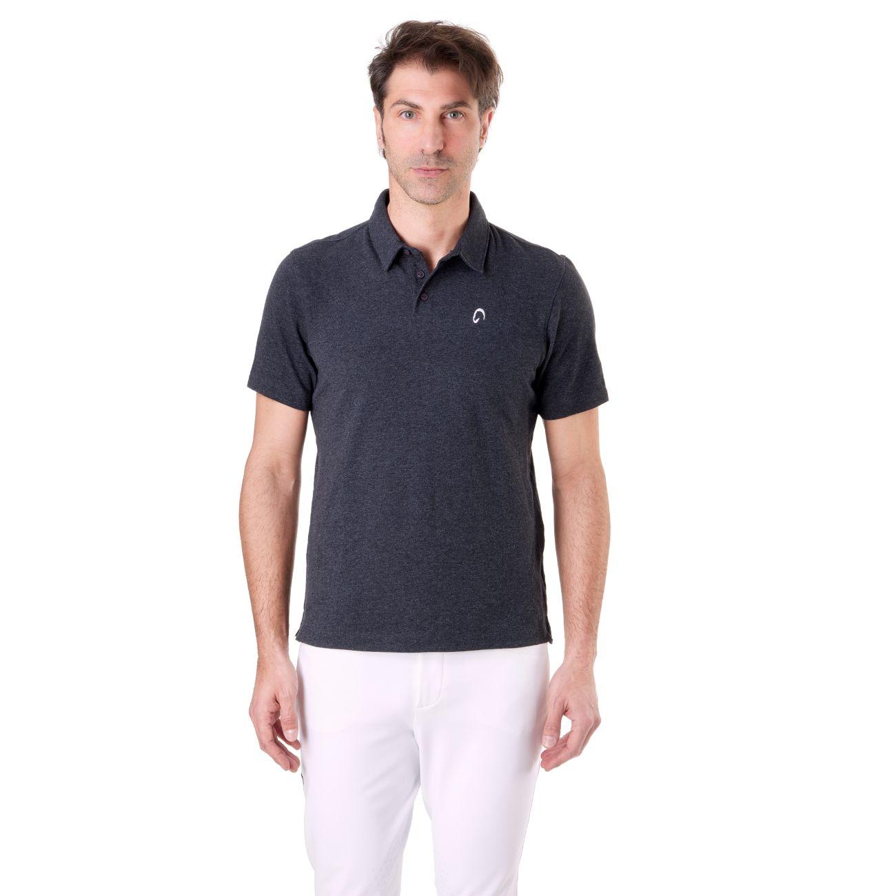 Polo Da Uomo In Cotone Ecologico Mascheroni Antracite MASCHERONI-NS210 ANTRACITEHEATHER MASCHERONI SELLERIA 