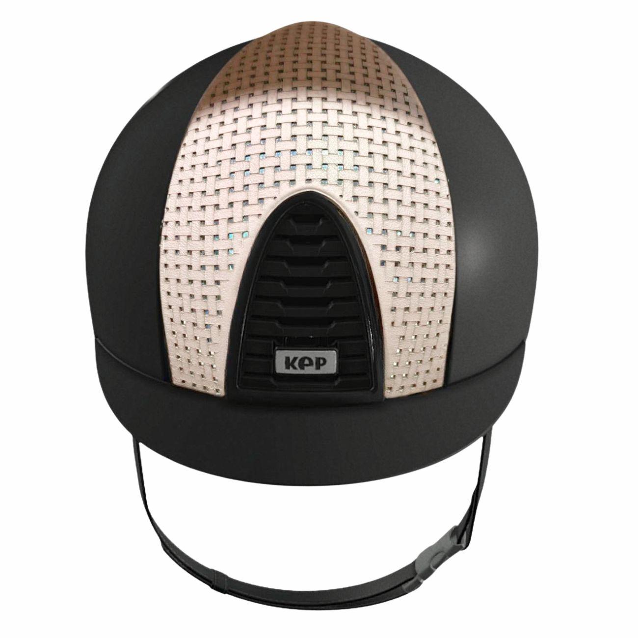Kep Italia Cromo 2.0 Textile Black Cap With Standard Visor Mirror Insert With Cross Fabric