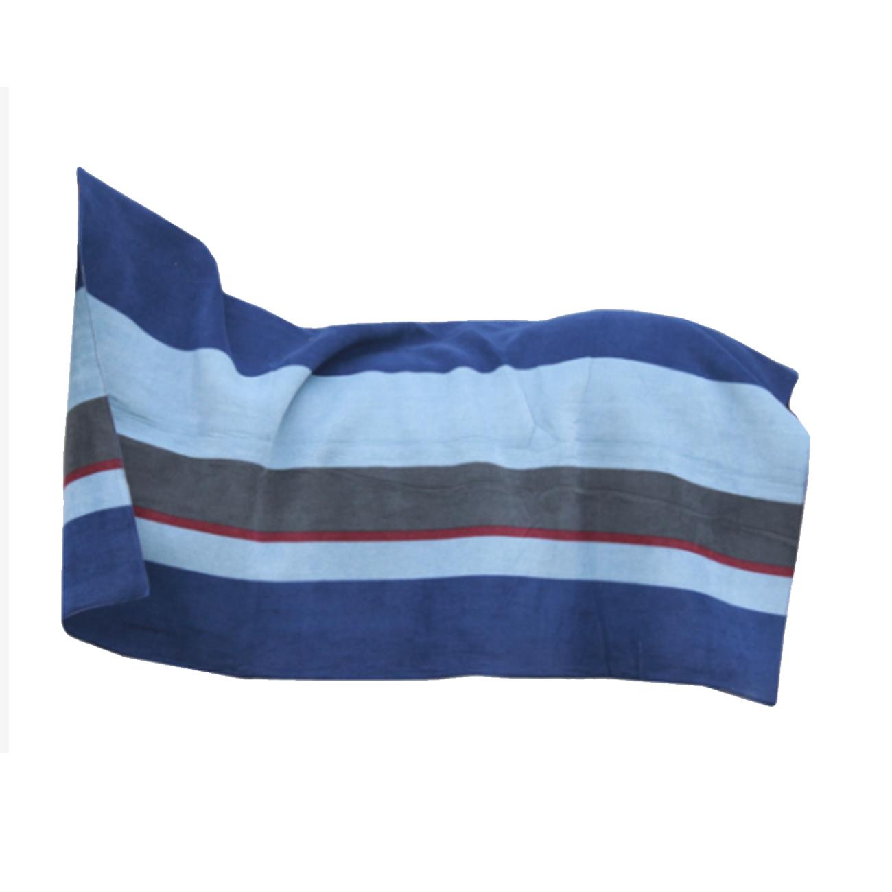 COPERTA IN PILE 210X200CM HEAVY FLEECE SQUARE STRIPES 09KT52172 NAVY GREY KENTUCKY