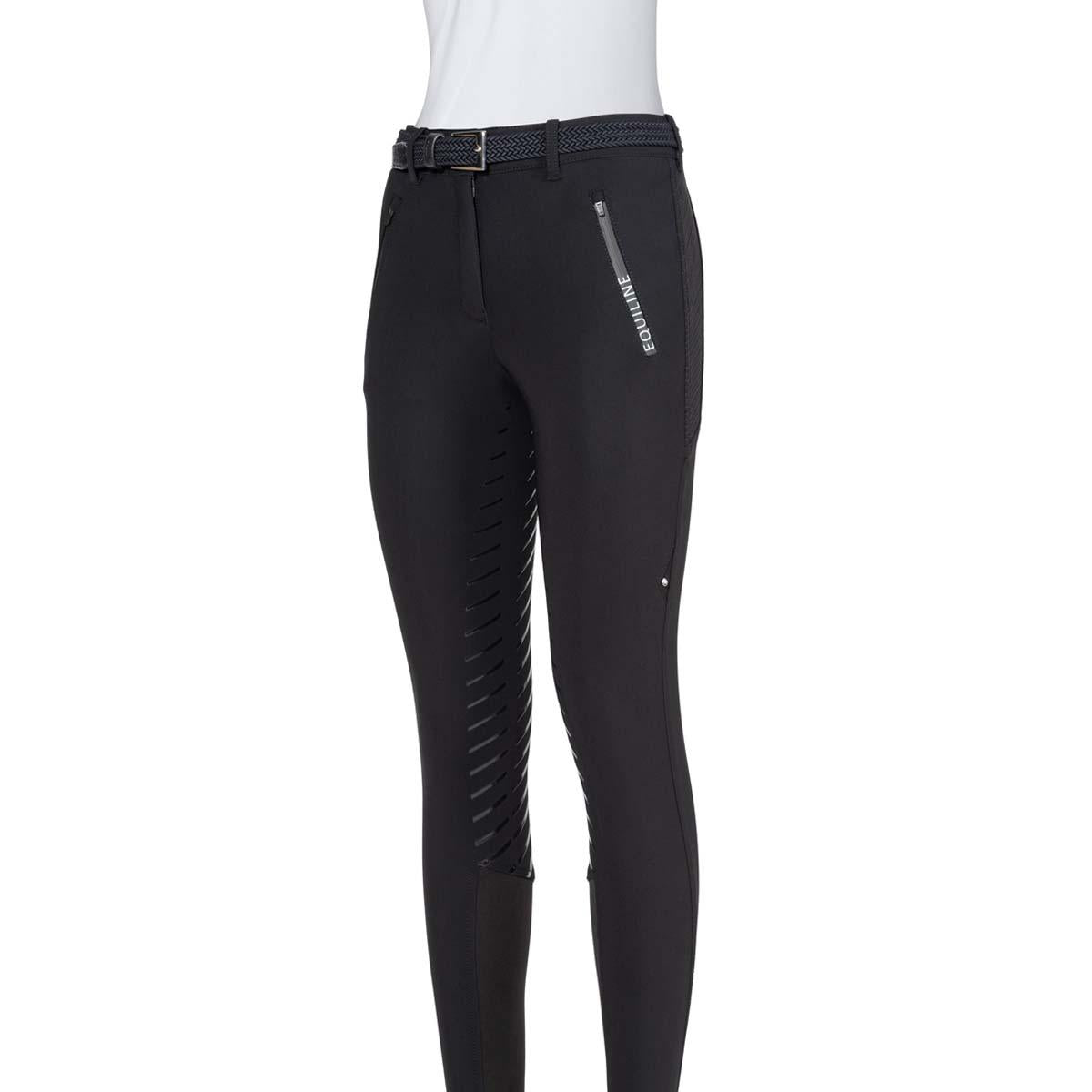 PANTALONE DA EQUITAZIONE DONNA CON GRIP GINOCCHIO MOD.CHOICEK 09EQ-N09006 006NERO EQUILINE