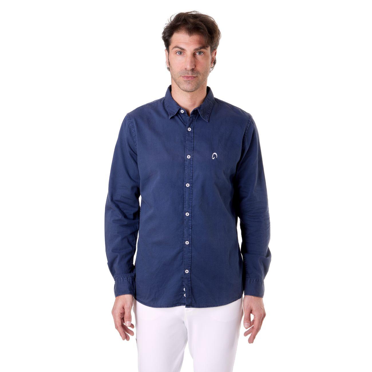 Camicia Di Cotone Da Uomo Mascheroni Blu MASCHERONI-NS502 NAVYBLUE MASCHERONI SELLERIA 