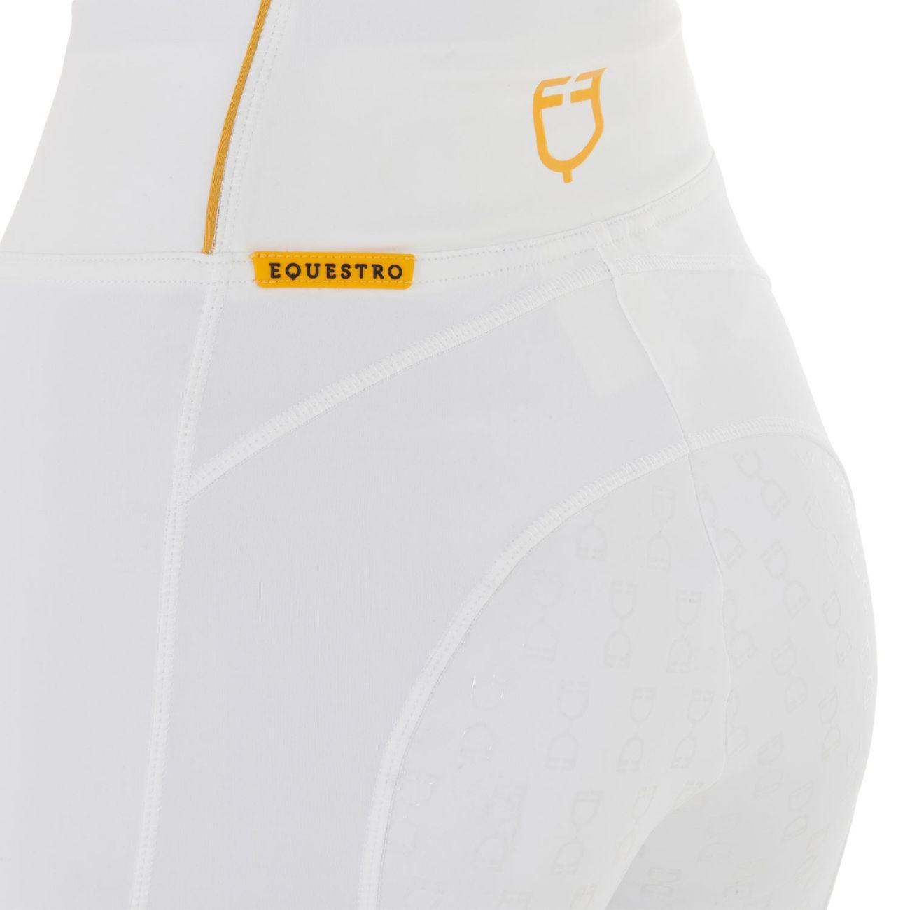 EQUESTRO Leggins Da Equitazione Donna Full Grip ETW00047 WHITE EQUESTRO 
