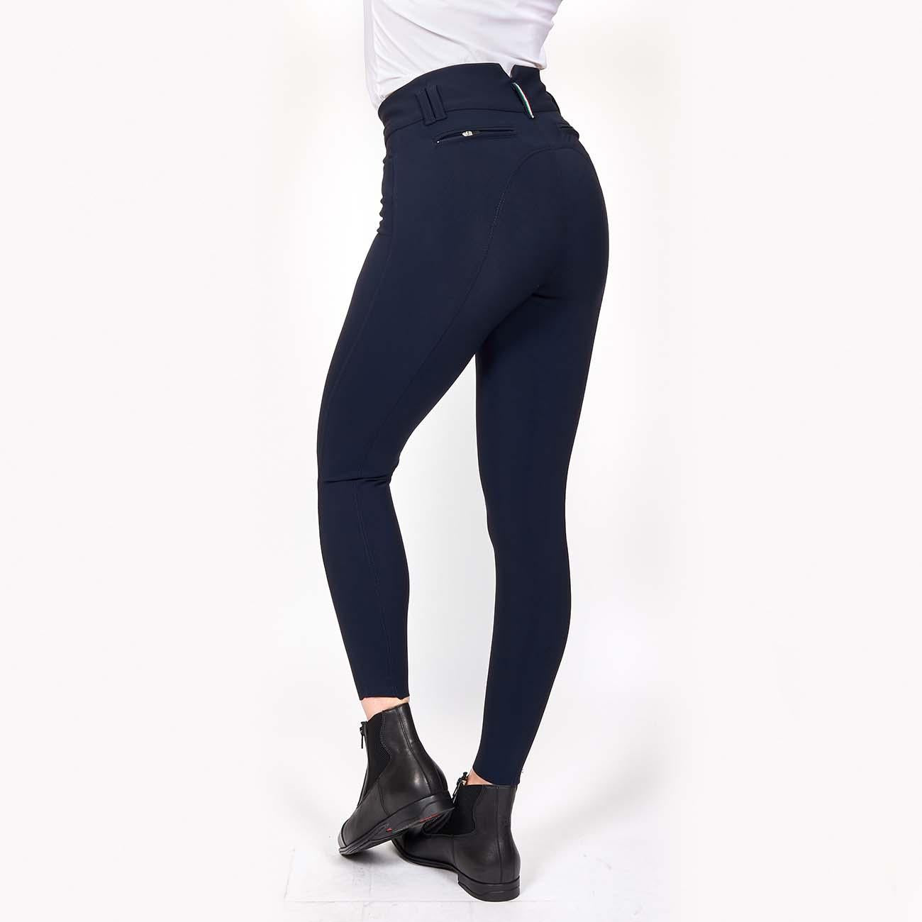PANTALONE DA EQUITAZIONE DONNA VITA ALTA 09MA-03BERLINO 342BLU MASCHERONI SELLERIA 