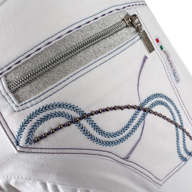 ANIMO ANIMO Nochance 02 Bianco Pantaloni Da Equitazione 10AMNOCHANCE 02BIANCO. 
