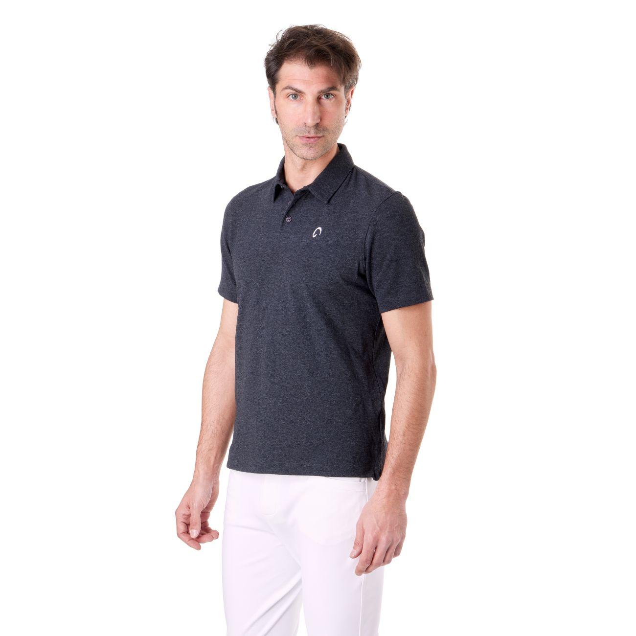 Polo Da Uomo In Cotone Ecologico Mascheroni Antracite MASCHERONI-NS210 ANTRACITEHEATHER MASCHERONI SELLERIA 