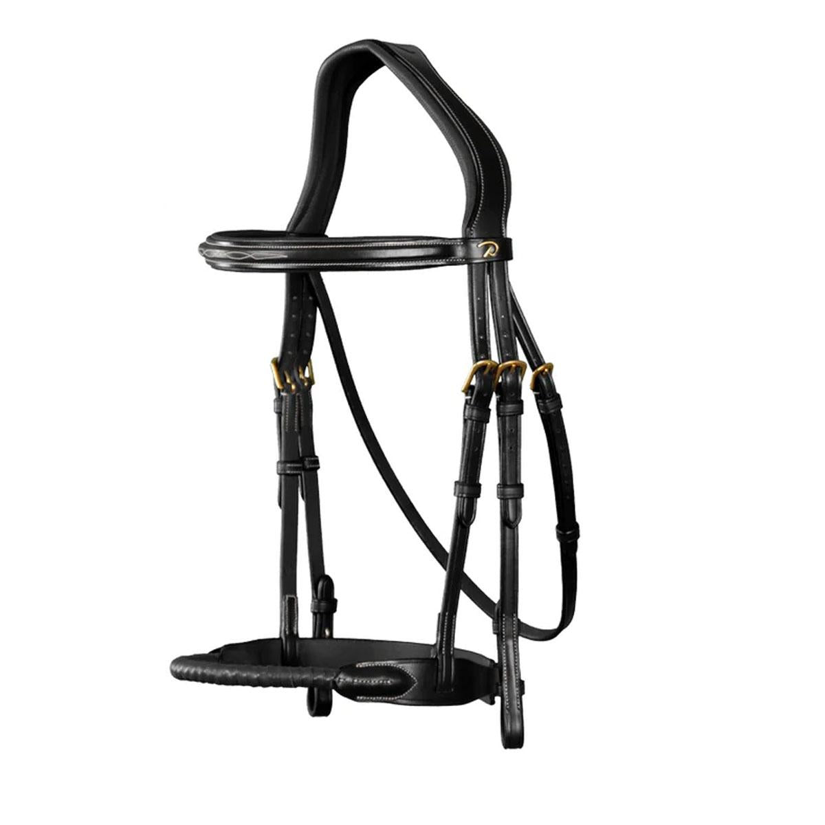 TESTIERA CON CORDA TUBOLARE RICOPERTA IN CUOIO CLASSIC COLLECTION 09DY-AAAI BLACK DY'ON