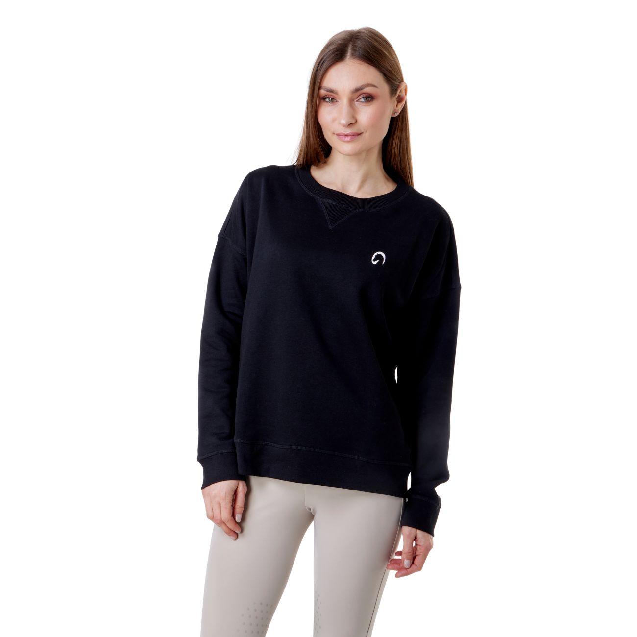 Felpa Da Donna Girocollo Loose Mascheroni Nero MASCHERONI-NS420 BLACK MASCHERONI SELLERIA 