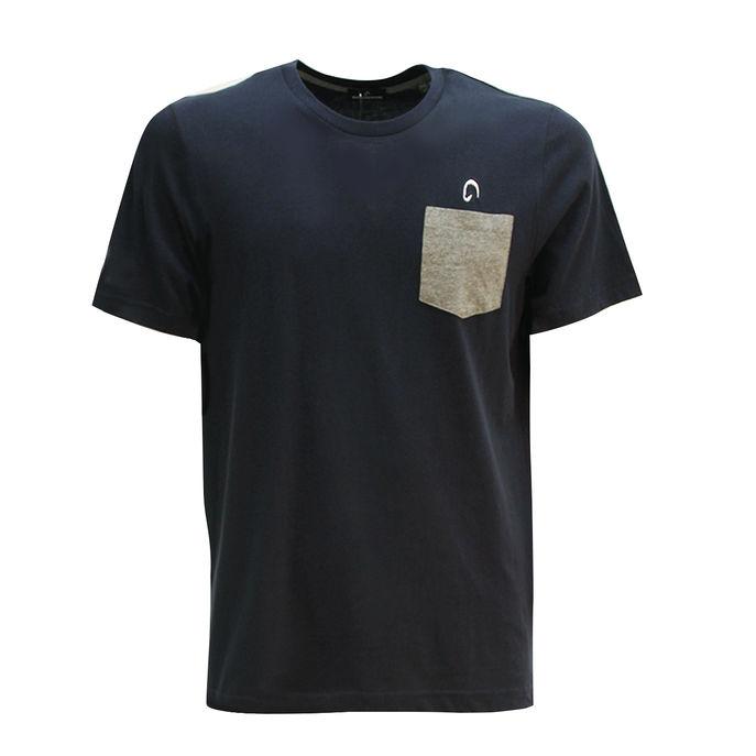 T-Shirt Da Uomo A Manica Corta Con Tasca Mascheroni MASCHERONI/HS375K BLUE NAVY MASCHERONI SELLERIA 