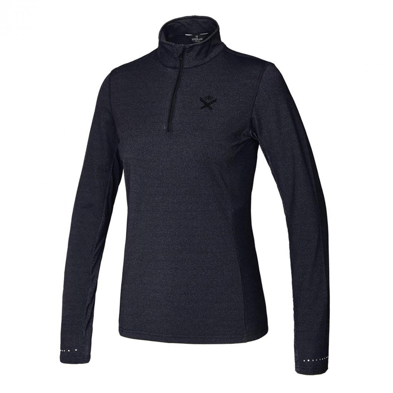 MAGLIA DONNA A MANICHE LUNGHE CON MEZZA ZIP KINGSLAND 27KING-218-PT-214 931CHARCOAL MELANGE KINGSLAND