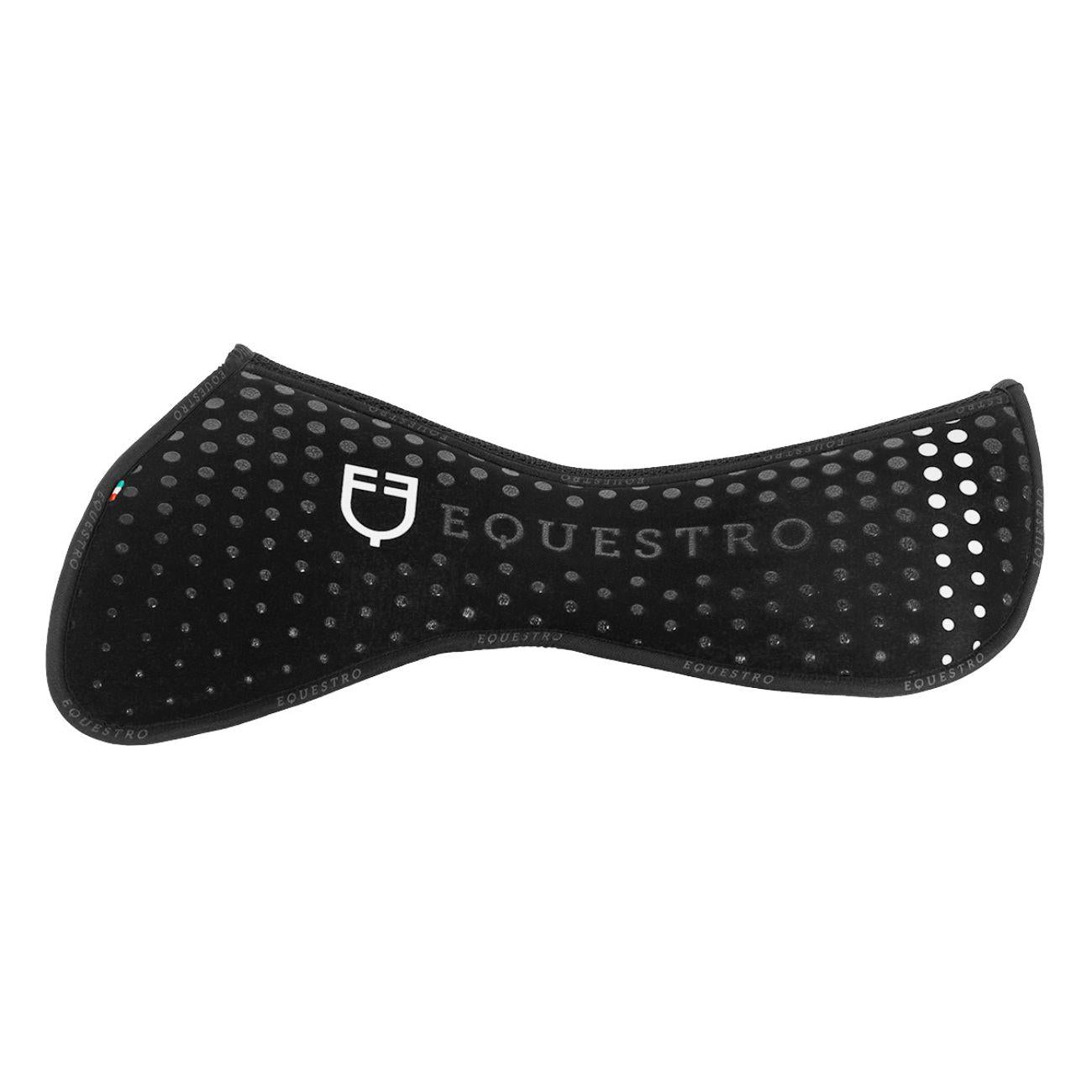 Pad Ammortizzatore In Memory Con Grip In Silicone E Logo Equestro ETH09010W BLACK EQUESTRO 