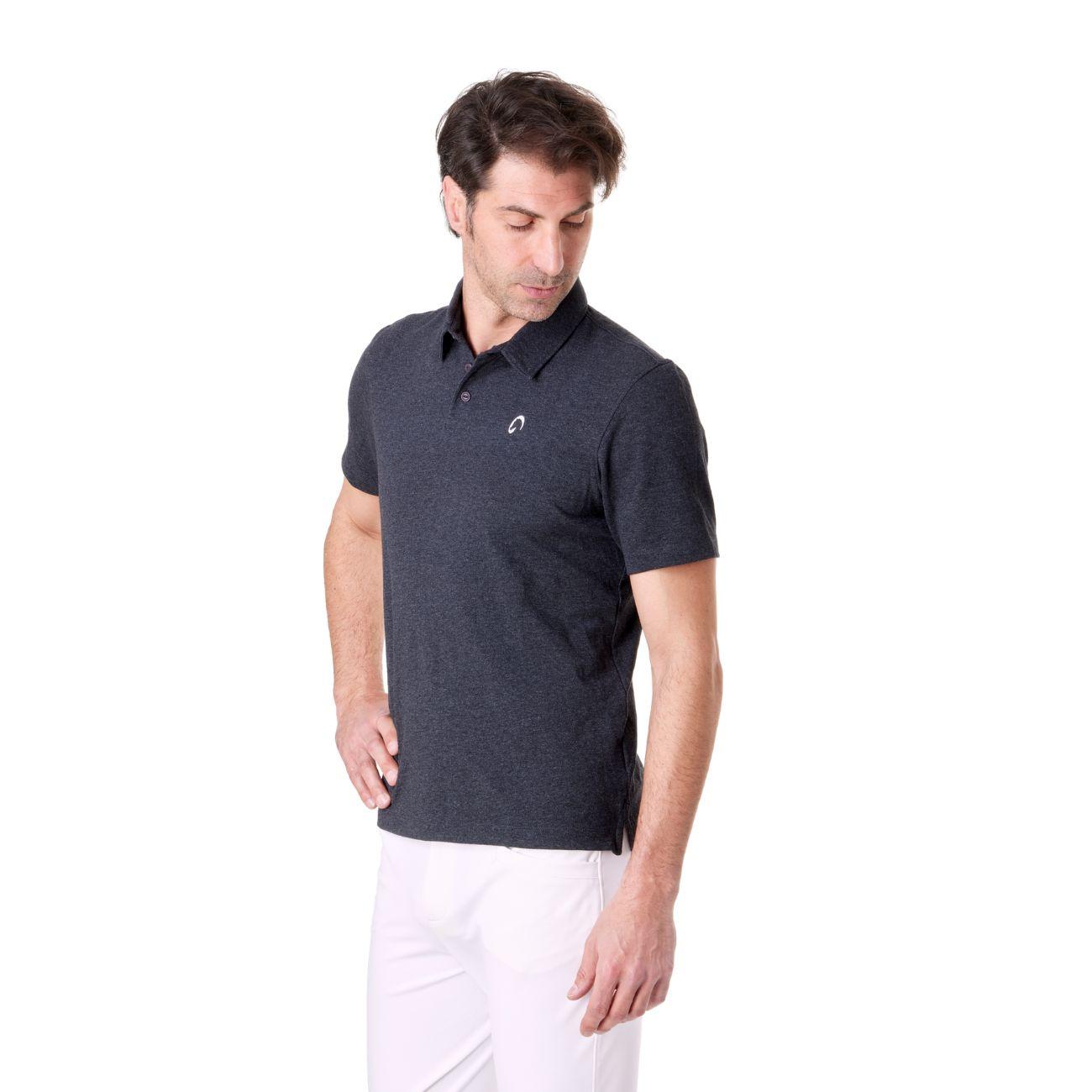 Polo Da Uomo In Cotone Ecologico Mascheroni Antracite MASCHERONI-NS210 ANTRACITEHEATHER MASCHERONI SELLERIA 