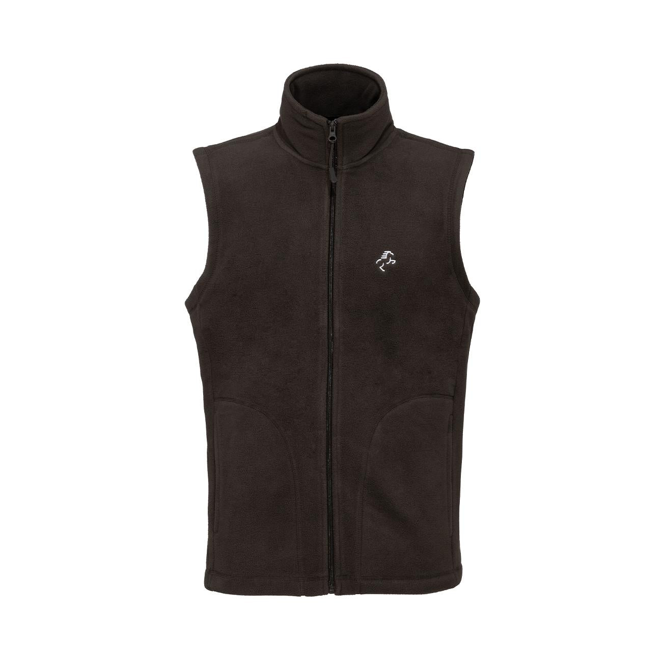 GILET IN MICROPILE UOMO FULL ZIP 09EH-K913 MARRONE EQUINE HORSE