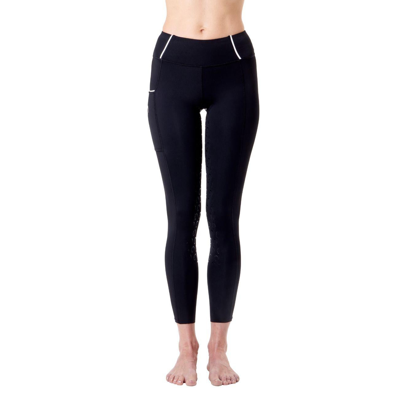 Leggings Da Donna Full Grip Arezzo Mascheroni Nero/Bianco 30MA-AREZZO BLACK/WHITE MASCHERONI SELLERIA 