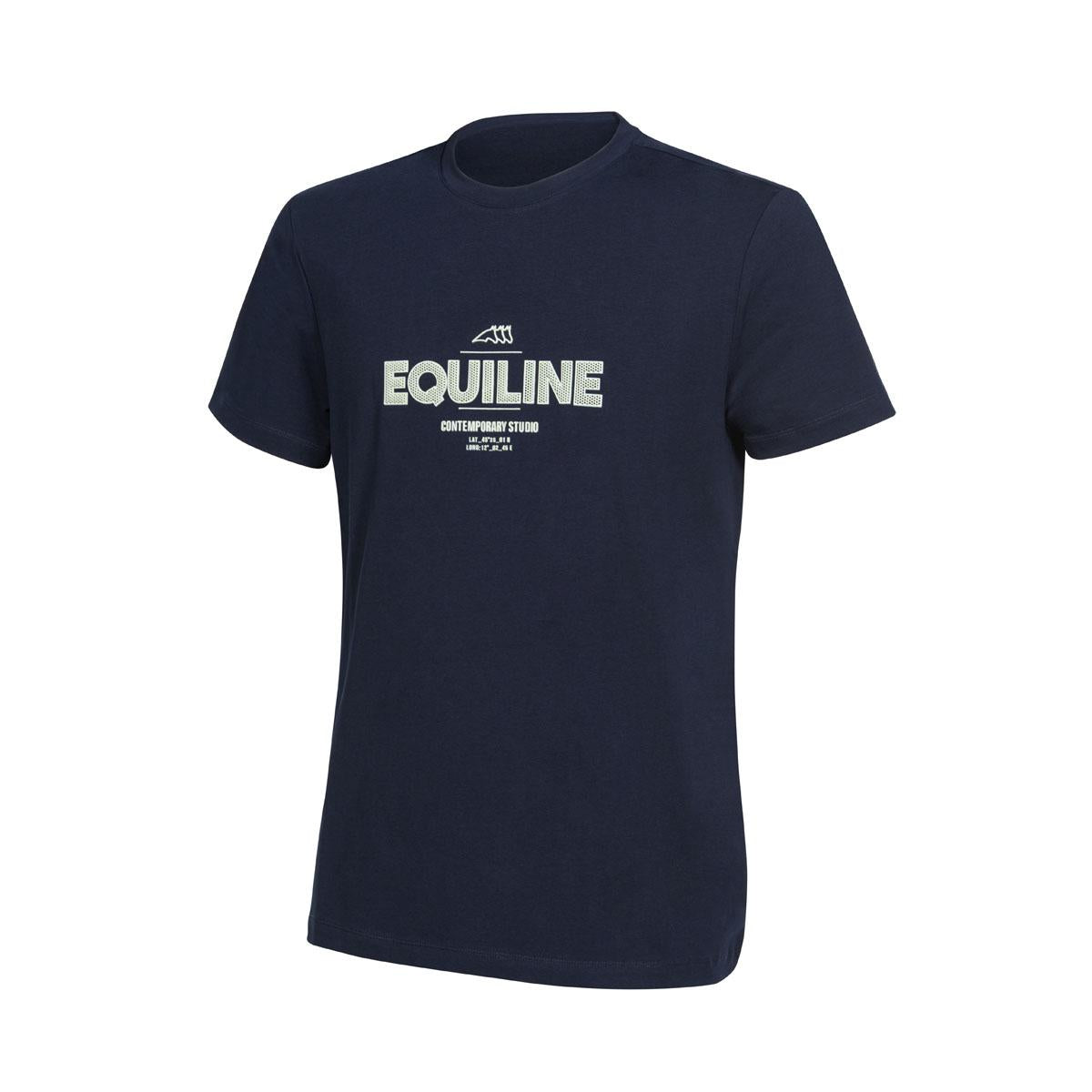 T-SHIRT DA UOMO CON LOGO 3D MOD.CEBAC 30EQ-ES123PH00542 002BLU EQUILINE