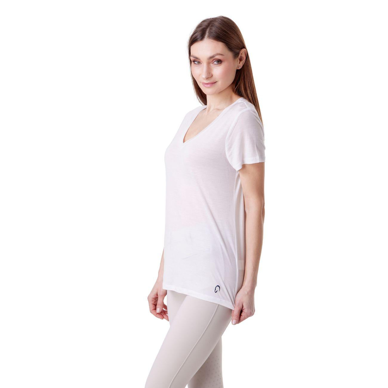 T-Shirt Con Scollo A V In Cotone Mascheroni MASCHERONI-NS323 WHITE MASCHERONI SELLERIA 