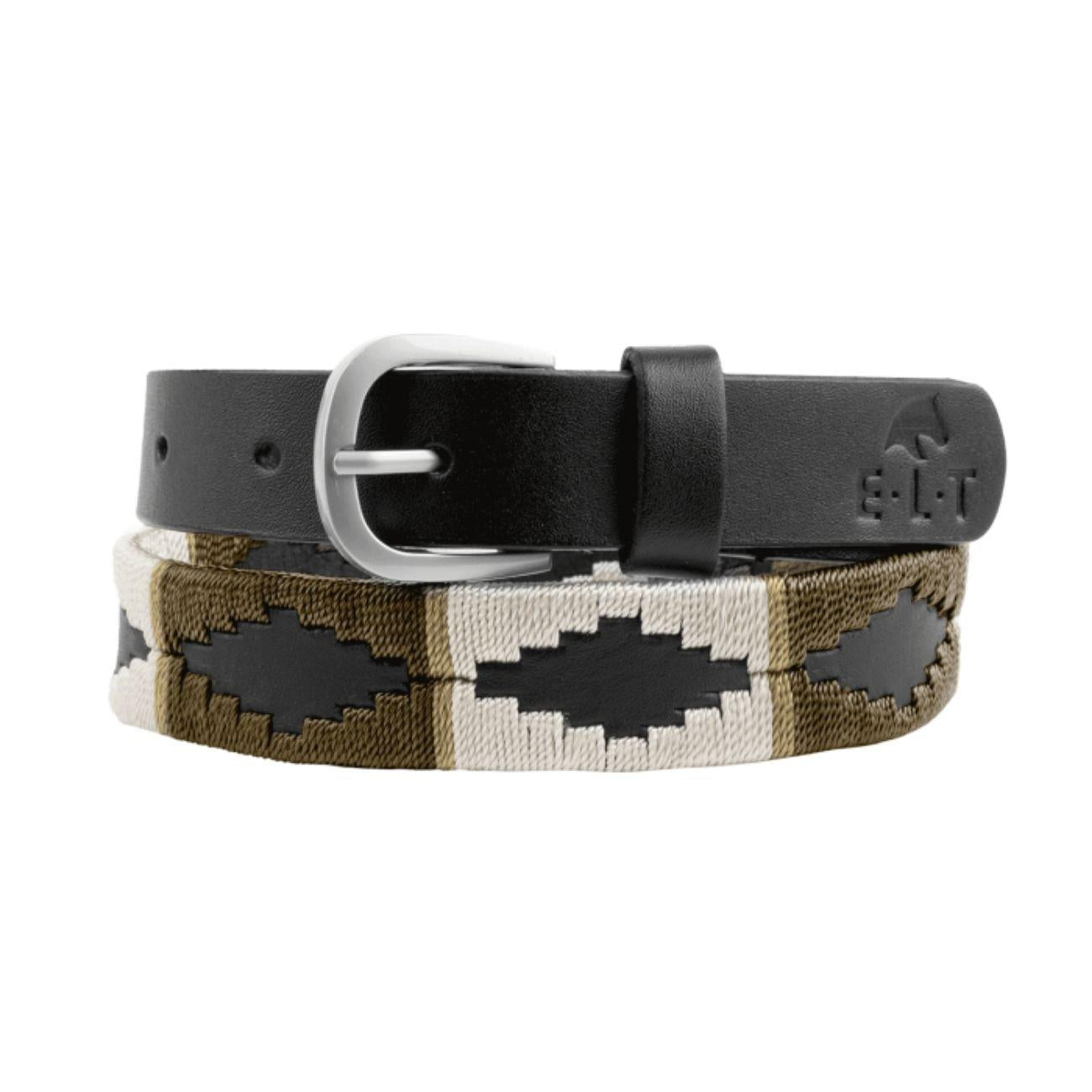 Cintura In Cuoio Modello Gemma Elt Verde/Marrone 32380 58GREENBROWN ELT 