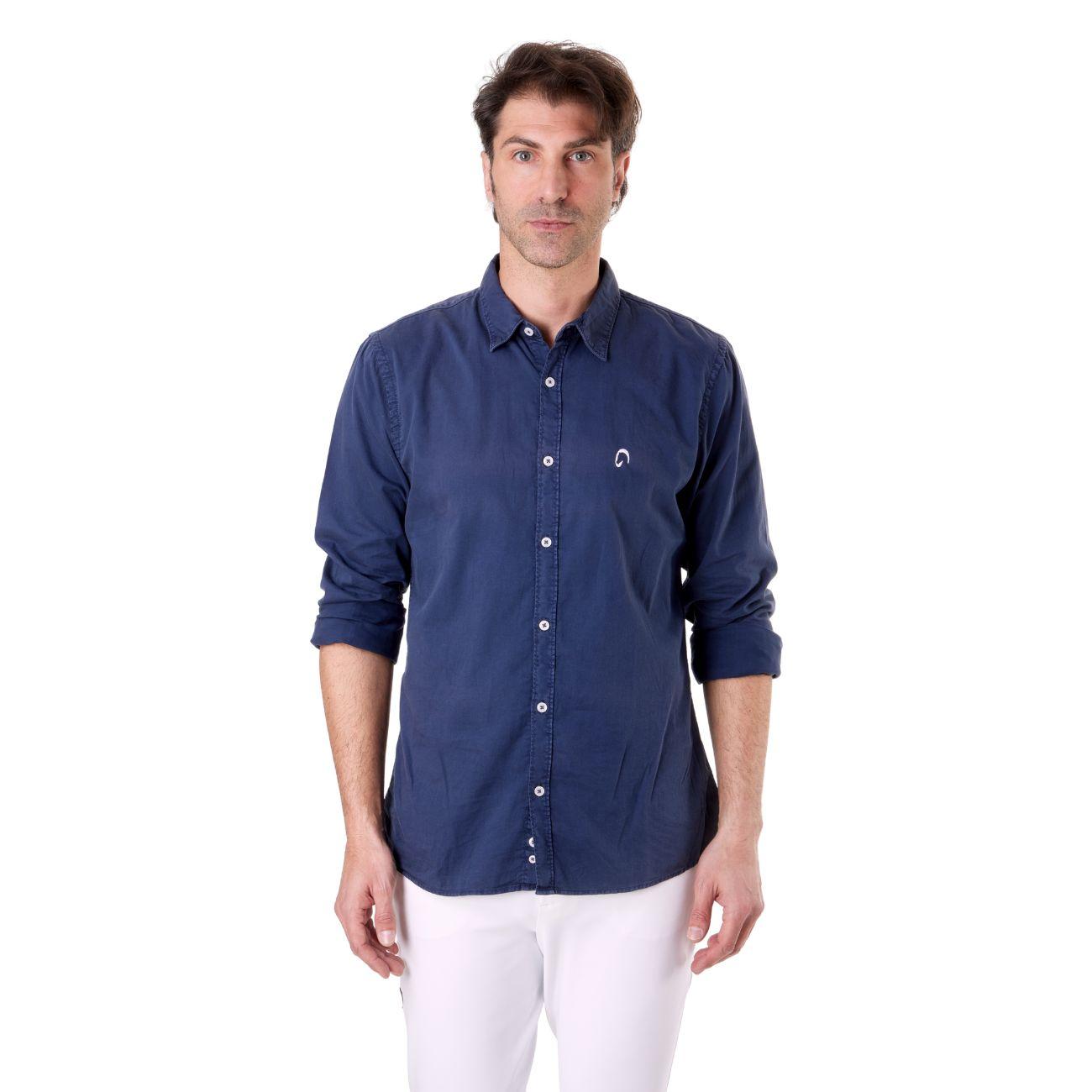 Camicia Di Cotone Da Uomo Mascheroni Blu MASCHERONI-NS502 NAVYBLUE MASCHERONI SELLERIA 