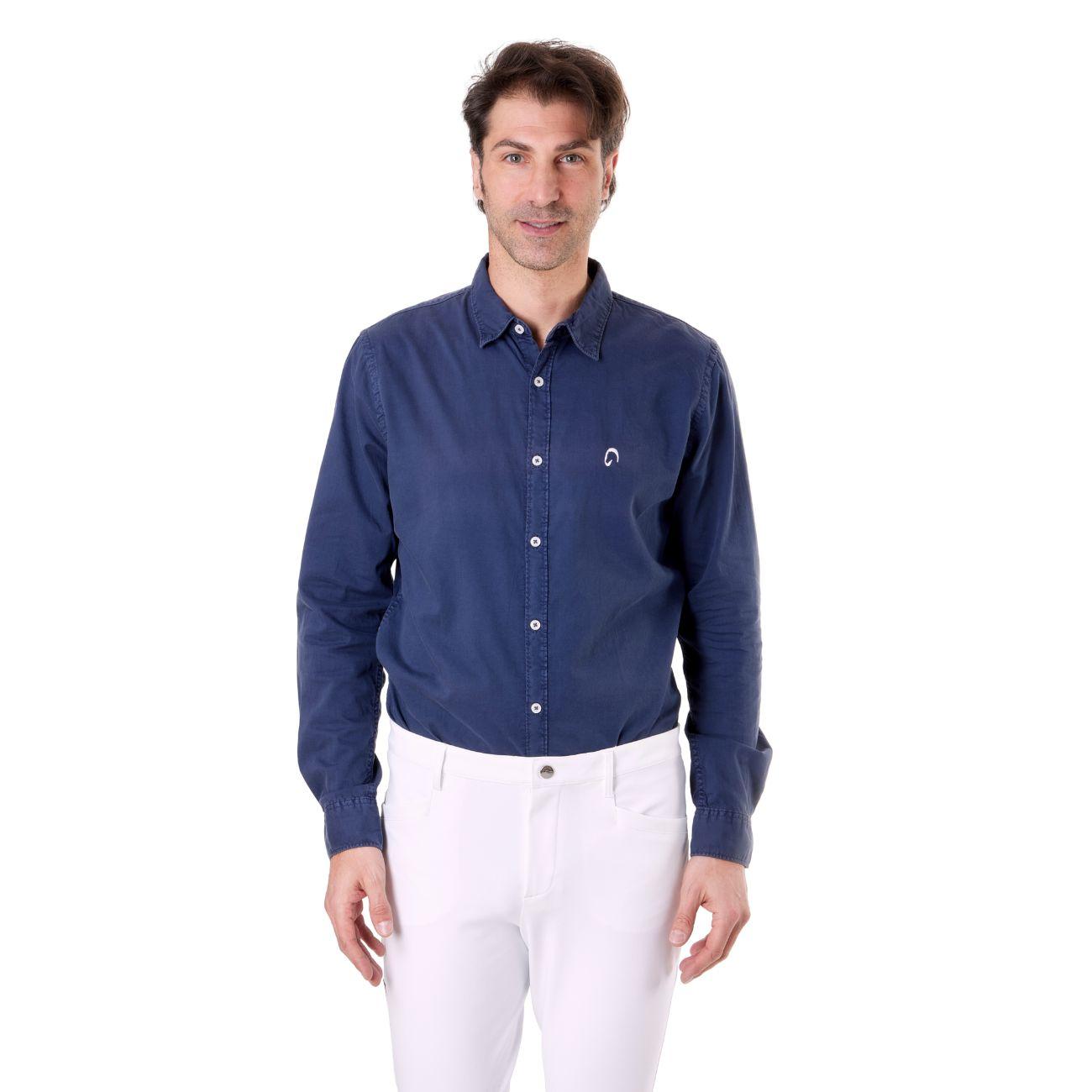 Camicia Di Cotone Da Uomo Mascheroni Blu MASCHERONI-NS502 NAVYBLUE MASCHERONI SELLERIA 