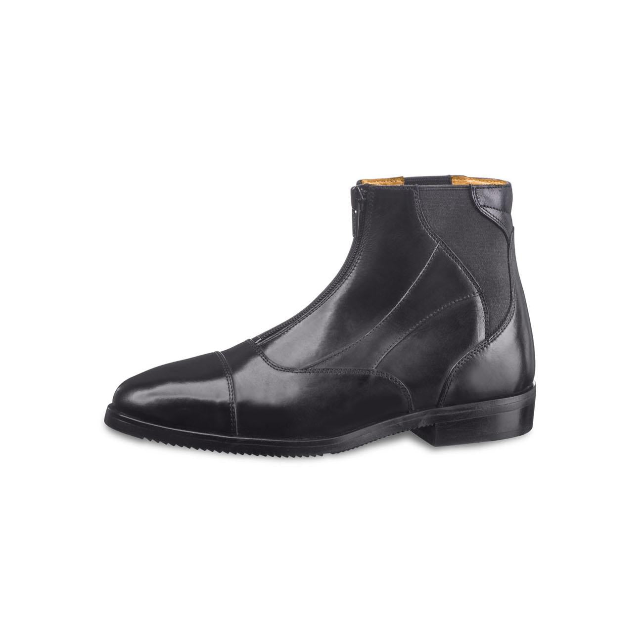 STIVALETTO IN CUOIO MOD.TAURUS CON CHIUSURA ZIP ANTERIORE 09EGO-TAURUS BLACK EGO7